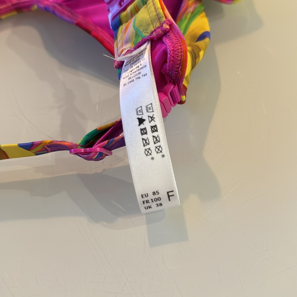 Prima Donna Multicolor Floral Bikini Top - Purple, Green, Yellow, Blue, Red - Picture 7 of 7